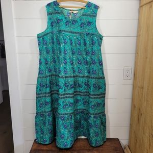 Floral Green Midi Dress